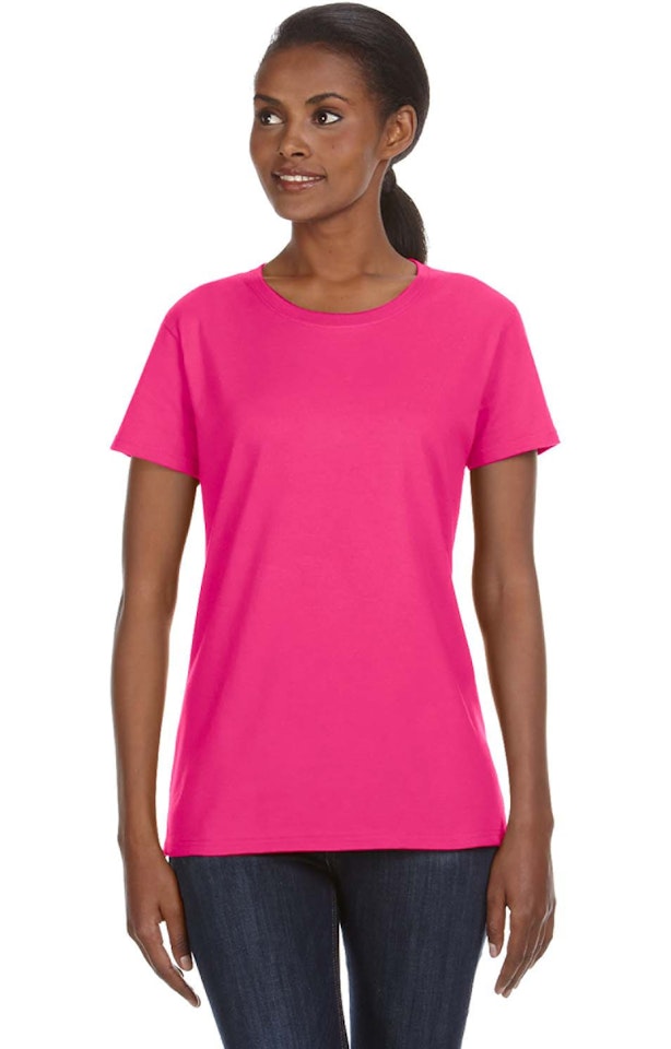 Anvil 780L Hot Pink Ladies' Midweight Mid-Scoop T-Shirt | JiffyShirts
