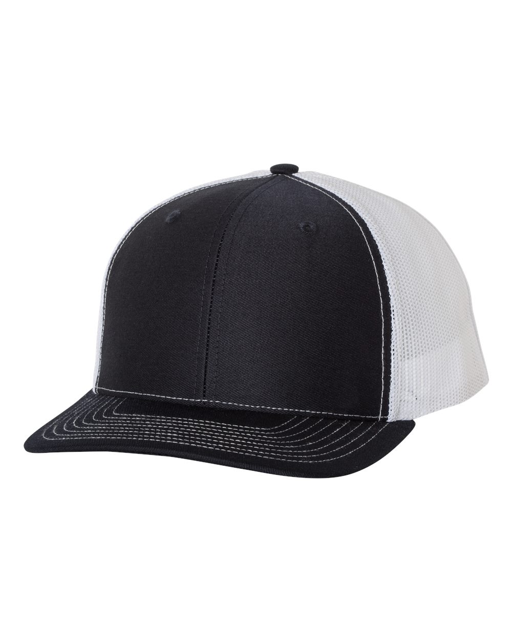 Richardson 112 Heather Grey / Black Snapback Trucker Cap