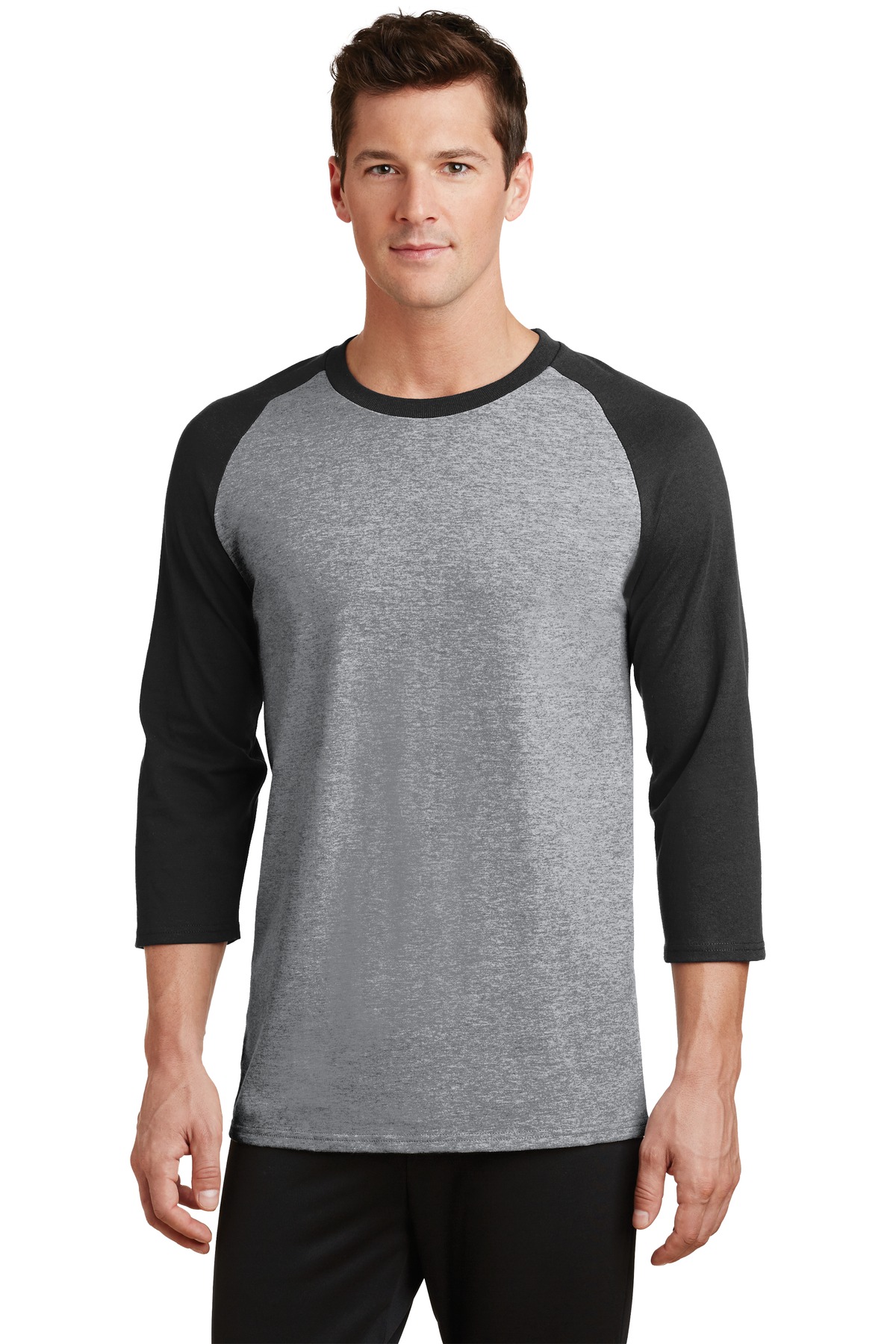 Port & Company PC55RS Unisex Core Blend 3/4-Sleeve Raglan Tee