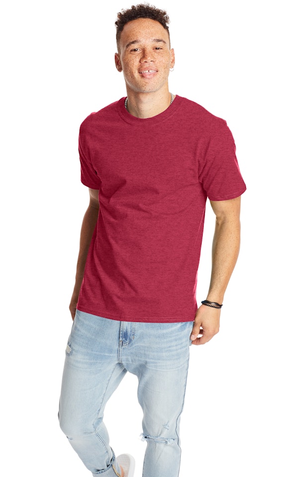 Hanes 5180 Heather Red