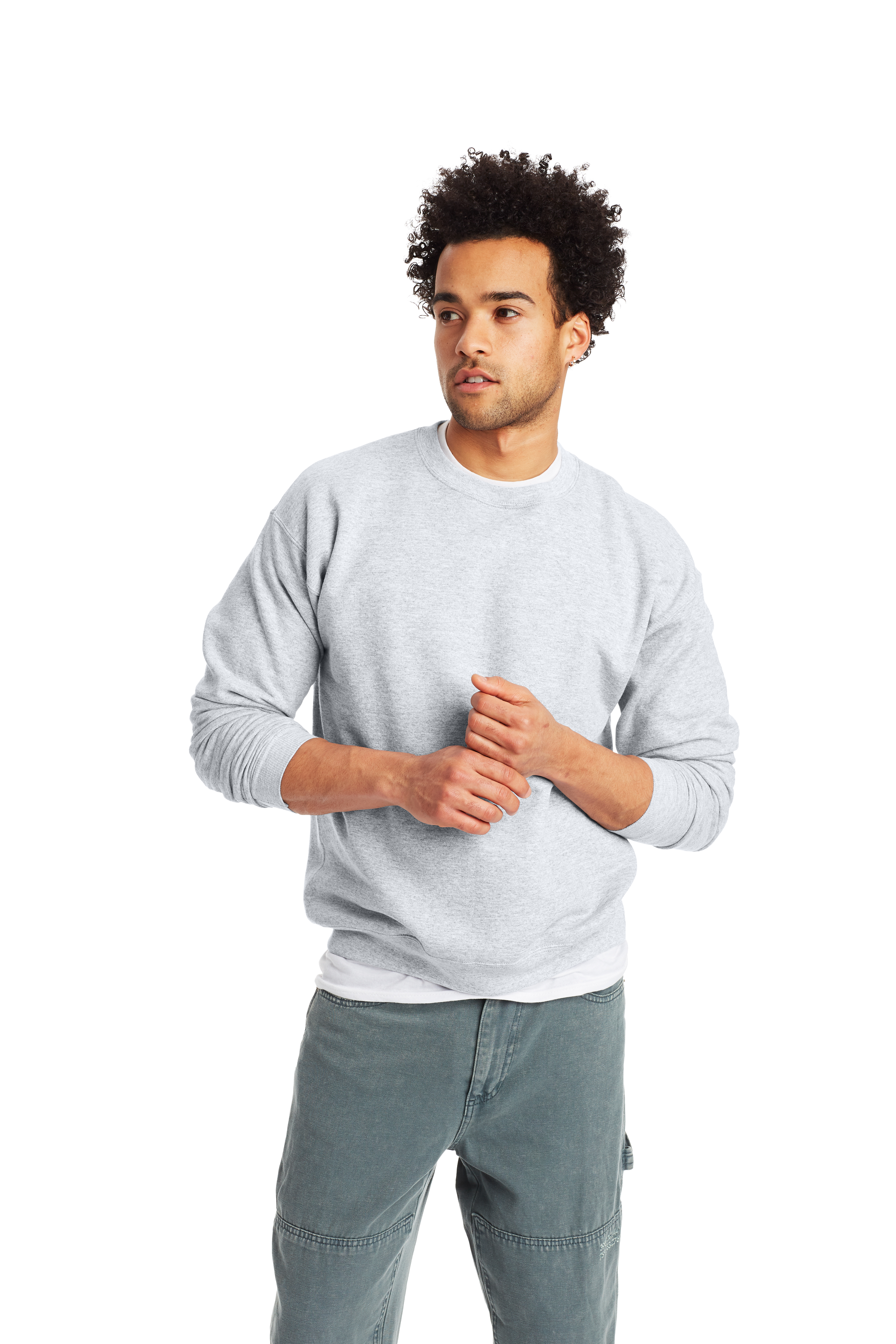 Hanes P1607 Unisex 7.8 Oz., Ecosmart® 50/50 Crewneck Sweatshirt