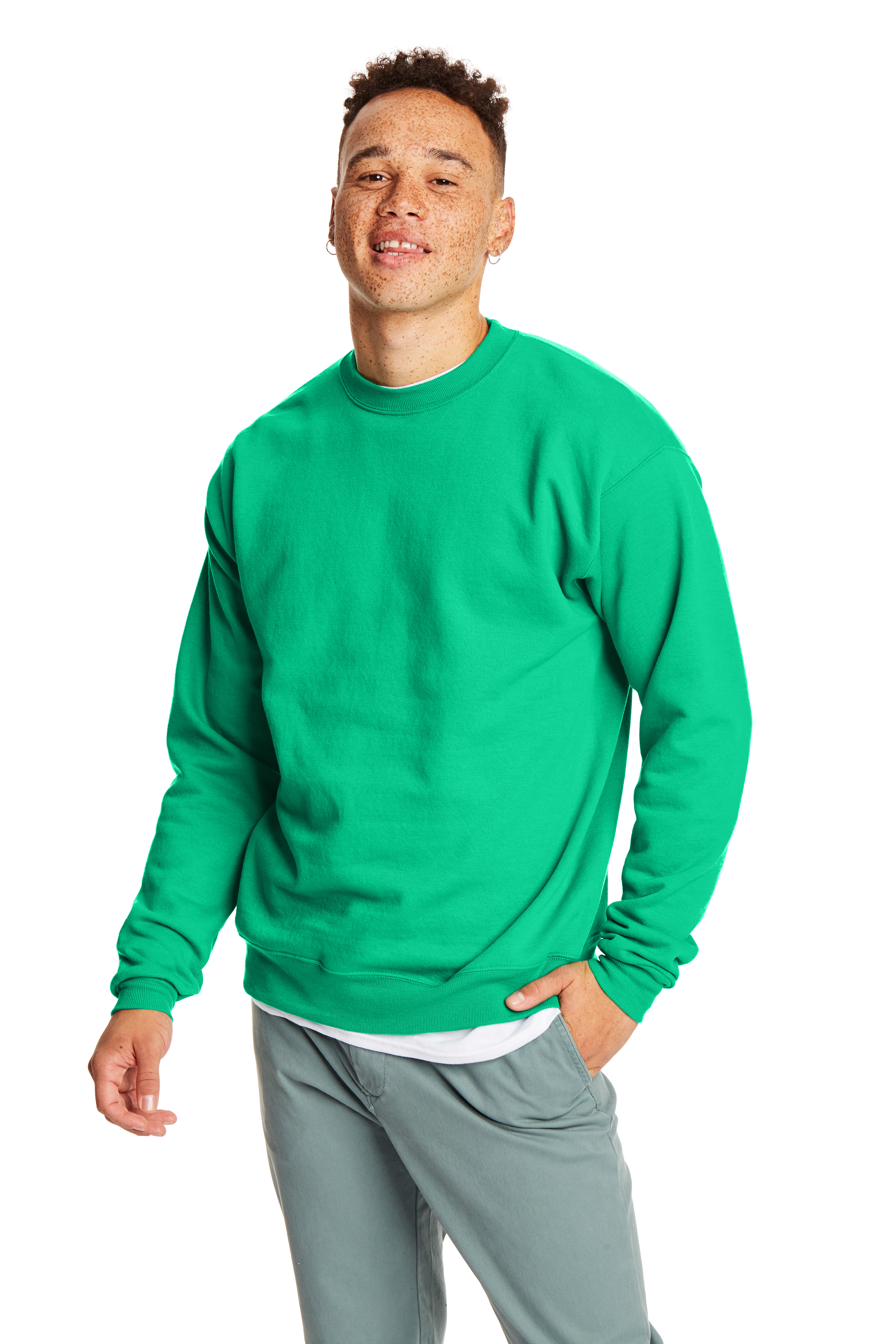 Green hanes clearance sweatshirt