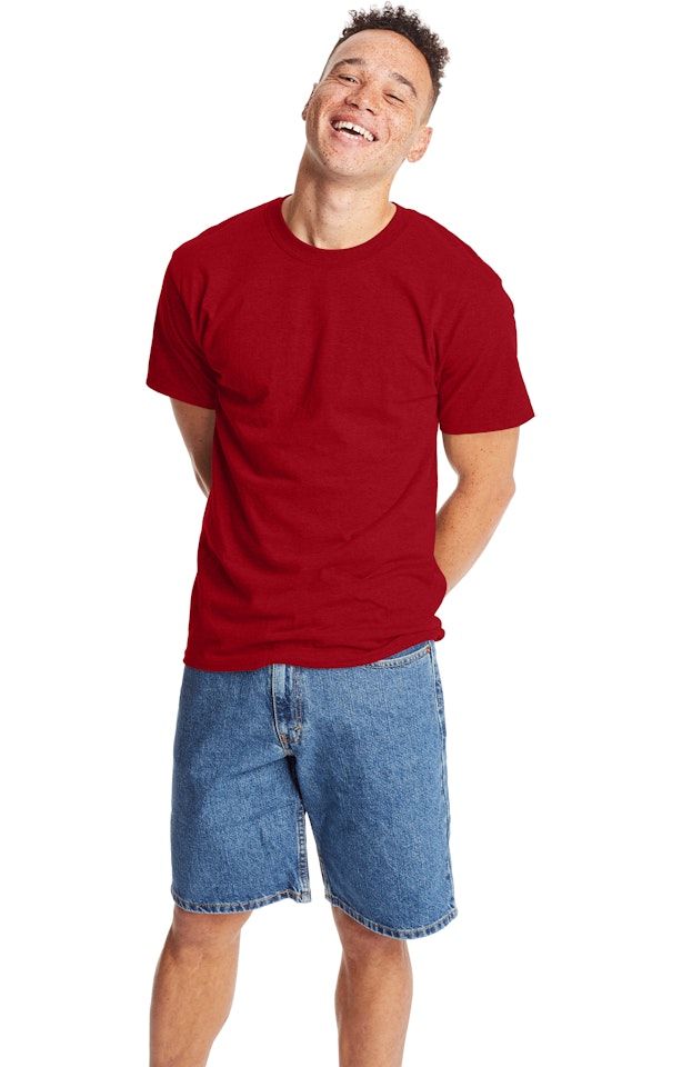 Hanes 5180 Red Pepper Heather