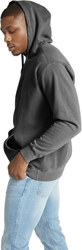 Comfort Colors 1567 Mens Pepper Grey Hooded Sweatshirt Hoodie