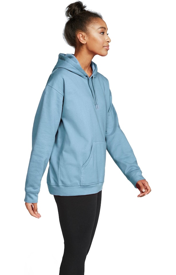 Gildan SF500 - Adult Softstyle Fleece Pullover Hooded Sweatshirt, Stone Blue, L