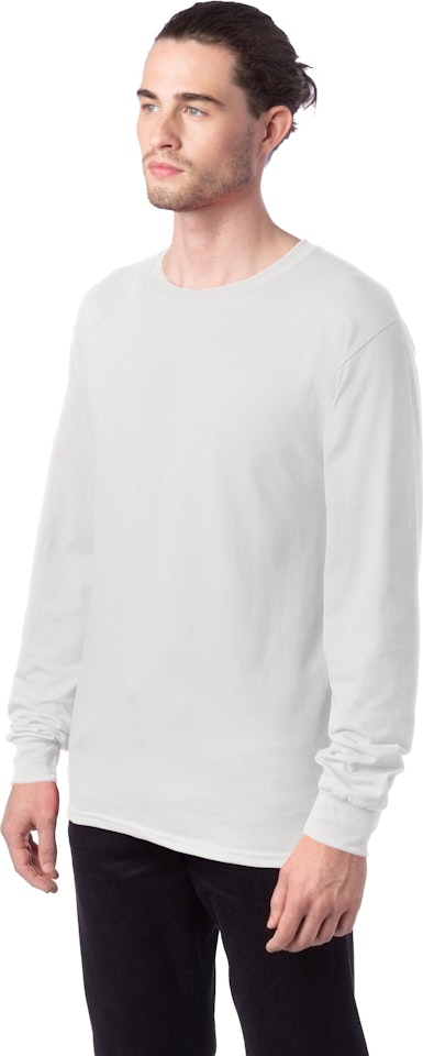 Hanes Men's ComfortSoft® Cotton Long-Sleeve T-Shirt S Oxford Gray