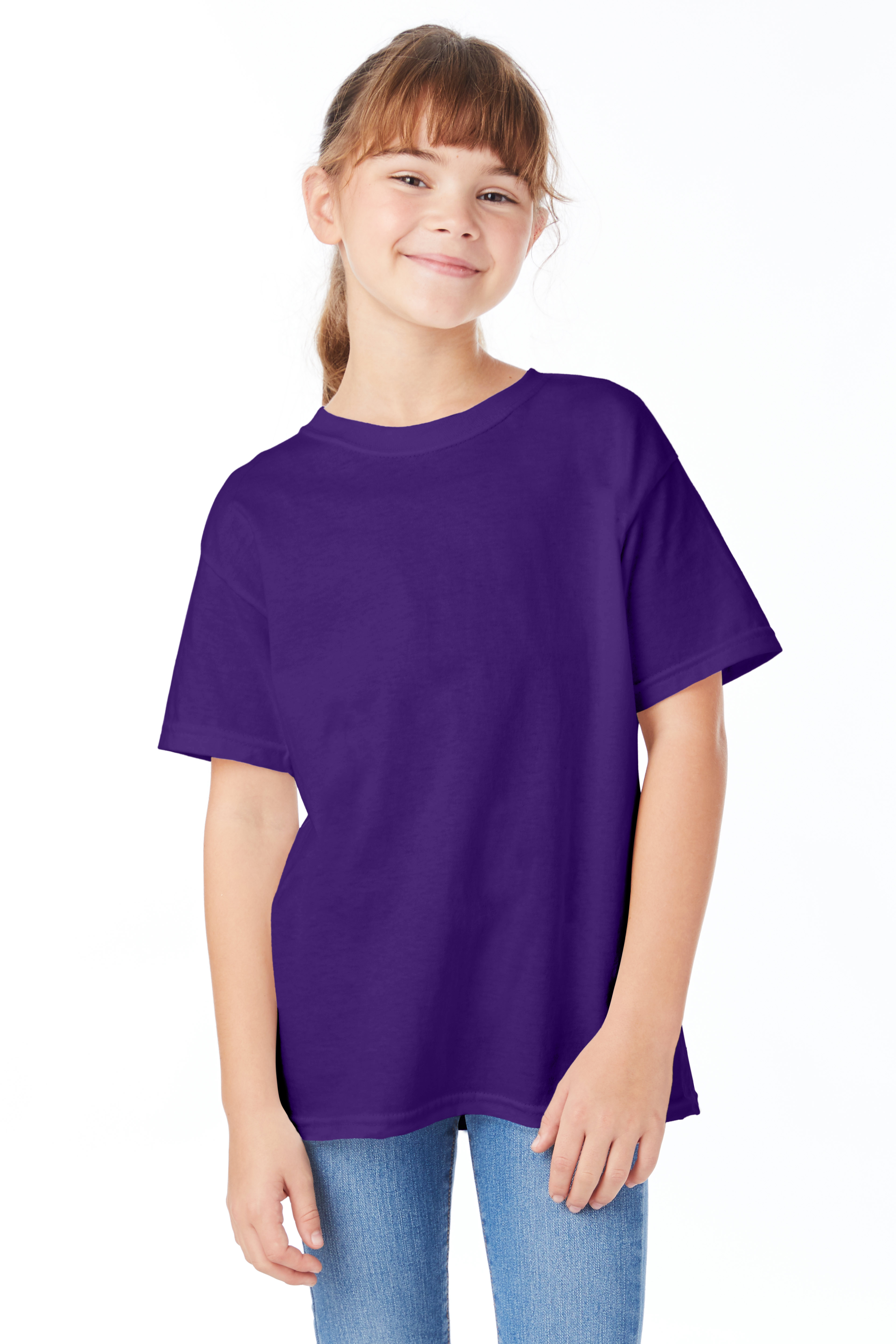 Hanes purple hot sale t shirt