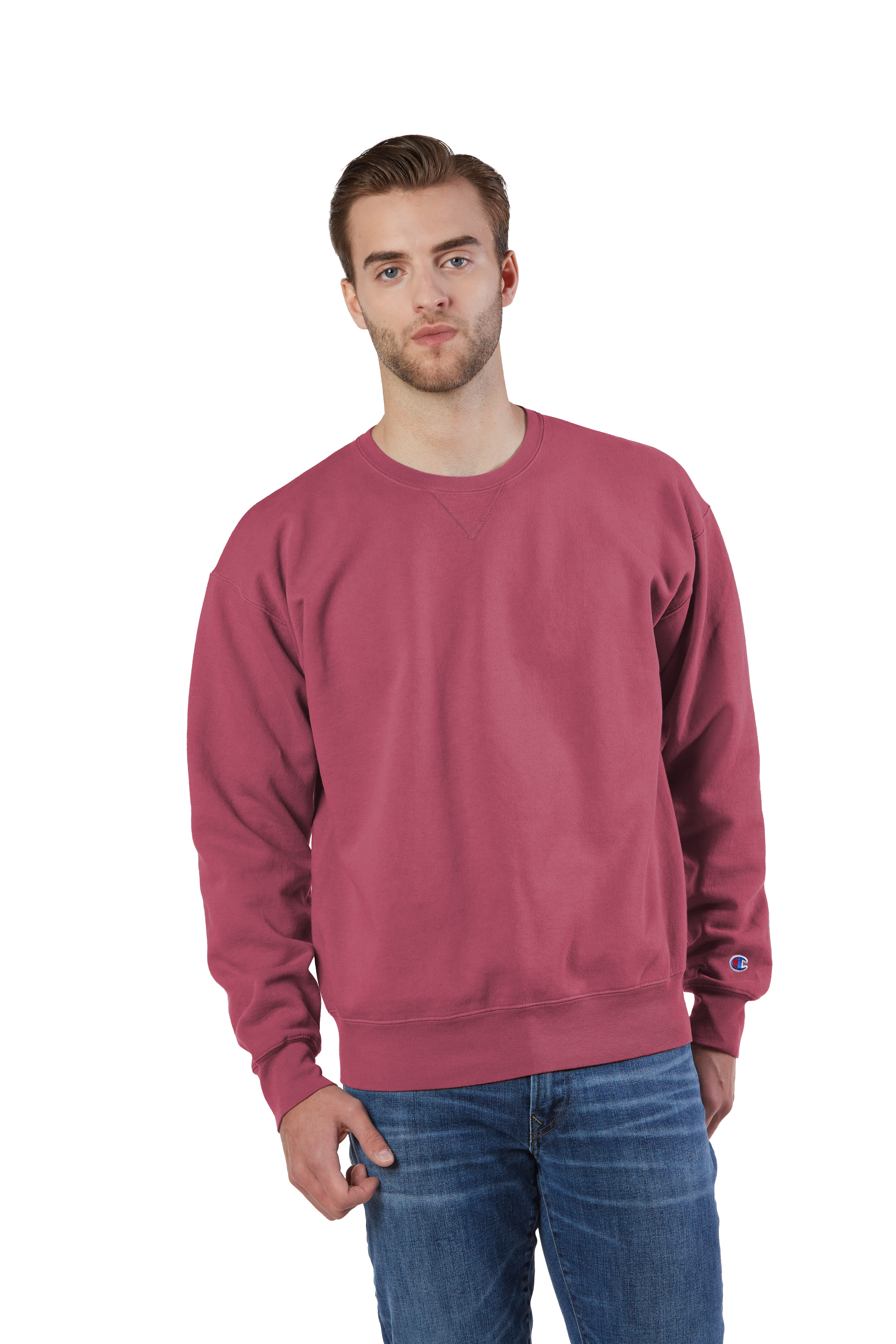 Garment dyed crewneck online sweatshirt