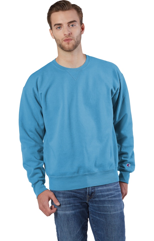 Champion - Garment Dyed Crewneck Sweatshirt at  Men’s Clothing store