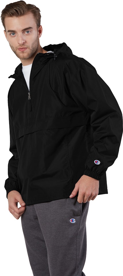 Gætte kompas Langt væk Champion Co200 Adult Packable Anorak 1/4 Zip Jacket | Jiffy Shirts