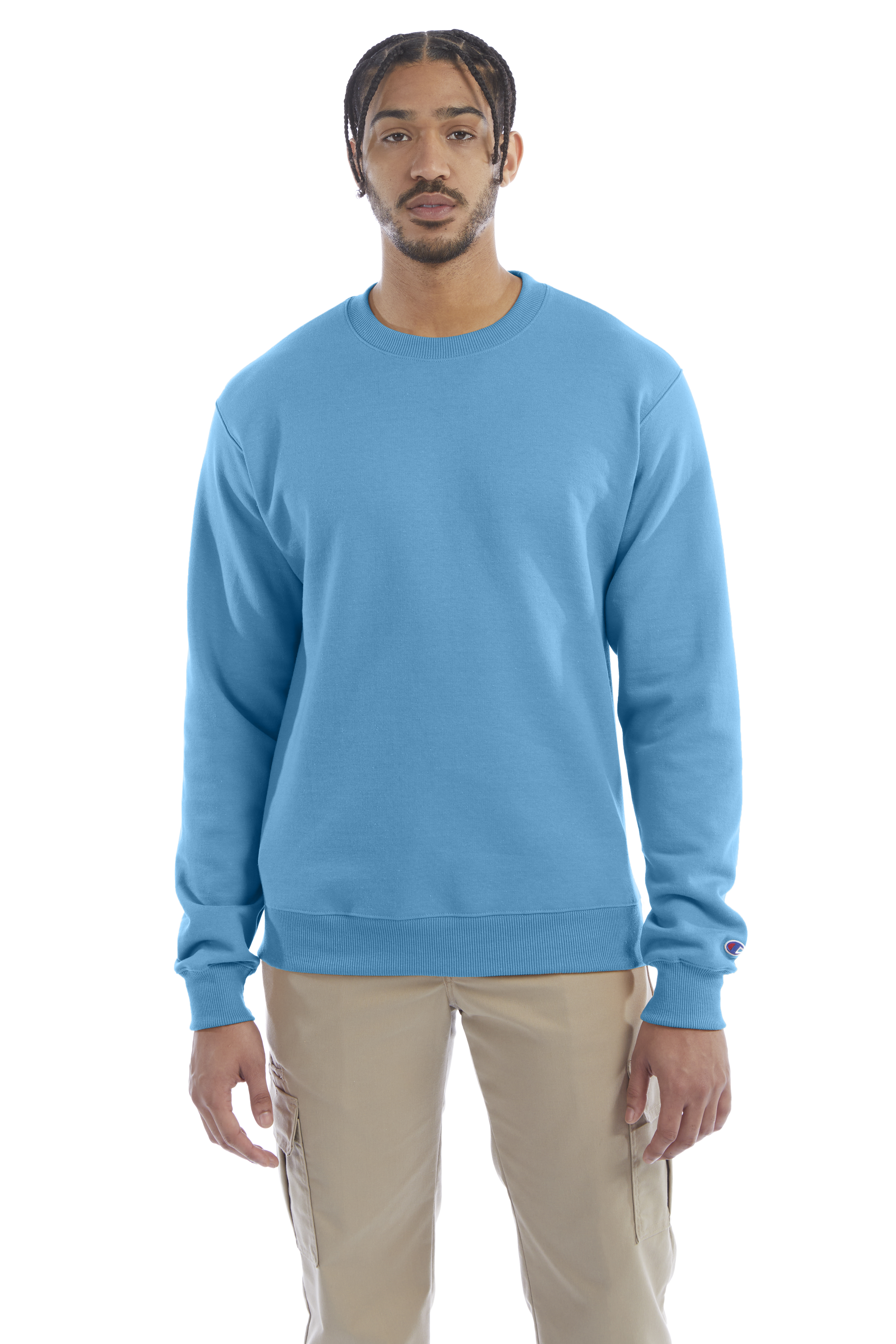 Champion light hotsell blue crew neck