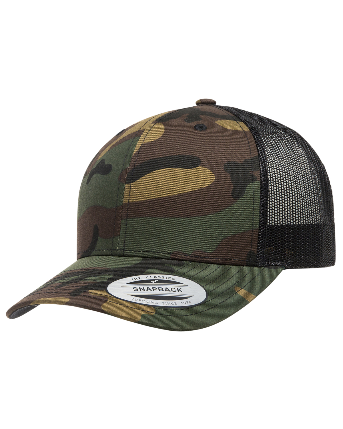 yupoong camo trucker