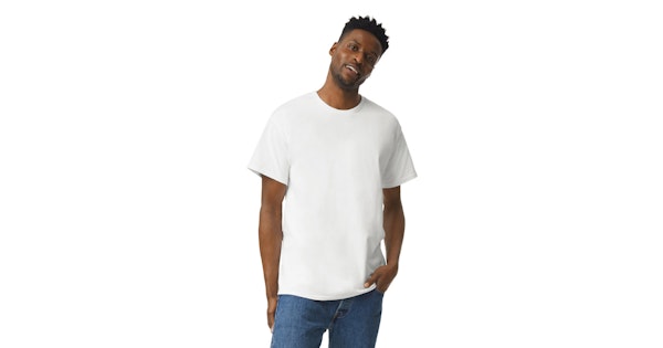 Gildan 2000 White Adult Ultra Cotton® 6 Oz. T Shirt | Jiffy Shirts