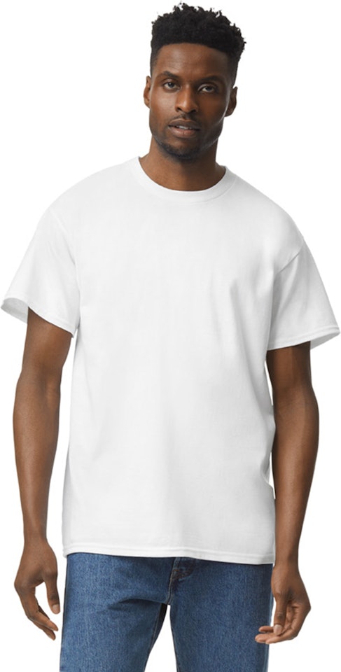 Gildan 5000 White Adult Cotton™ t shirts JiffyShirts