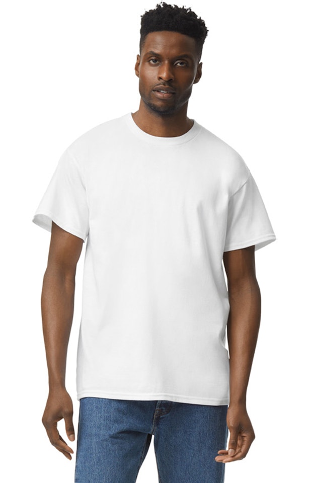 longontsteking Zijn bekend deuropening Gildan 5000 White Adult Heavy Cotton™ t shirts | JiffyShirts