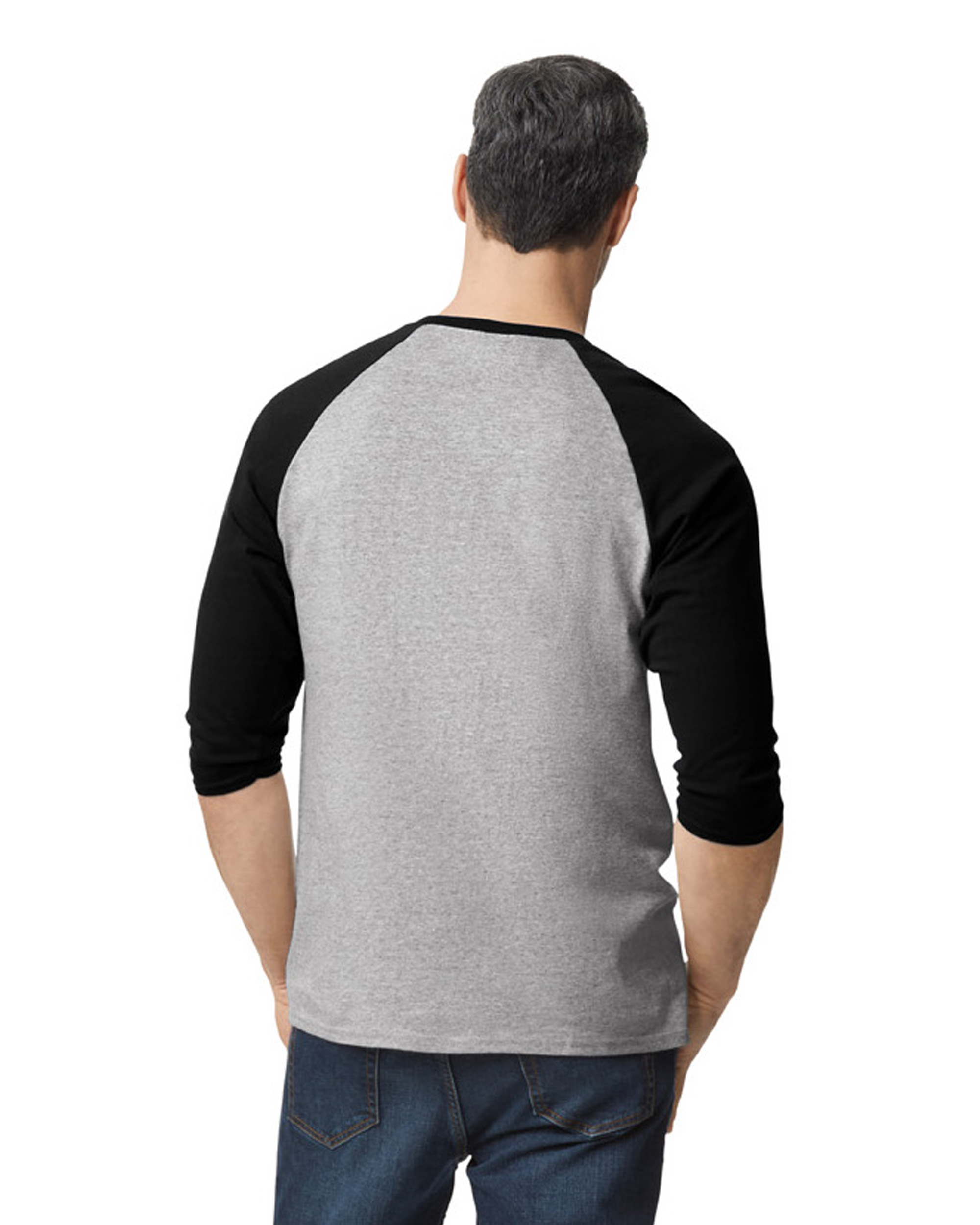 Gildan G570 Adult Heavy Cotton™ 5.3 Oz. 3/4 Raglan Sleeve T Shirt