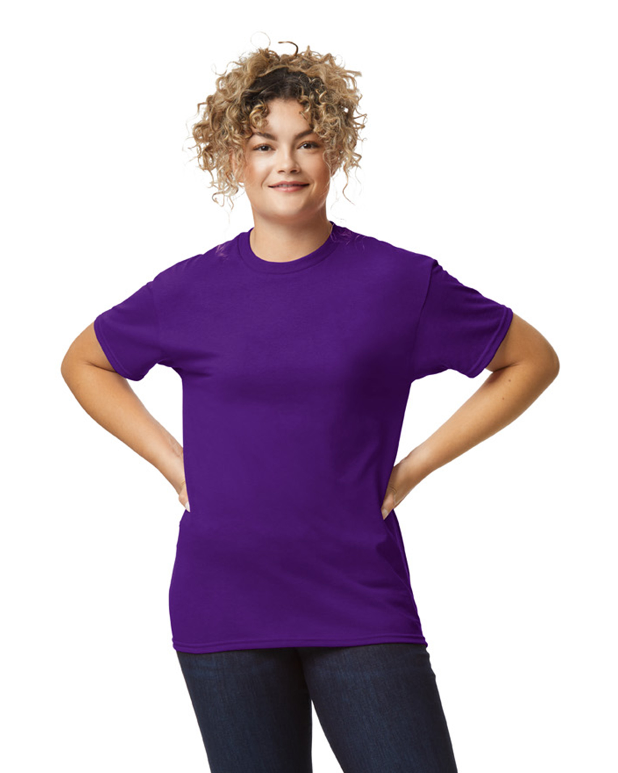 Gildan 8000 Purple Adult 5.5 Oz., 50/50 T Shirt | Jiffy Shirts