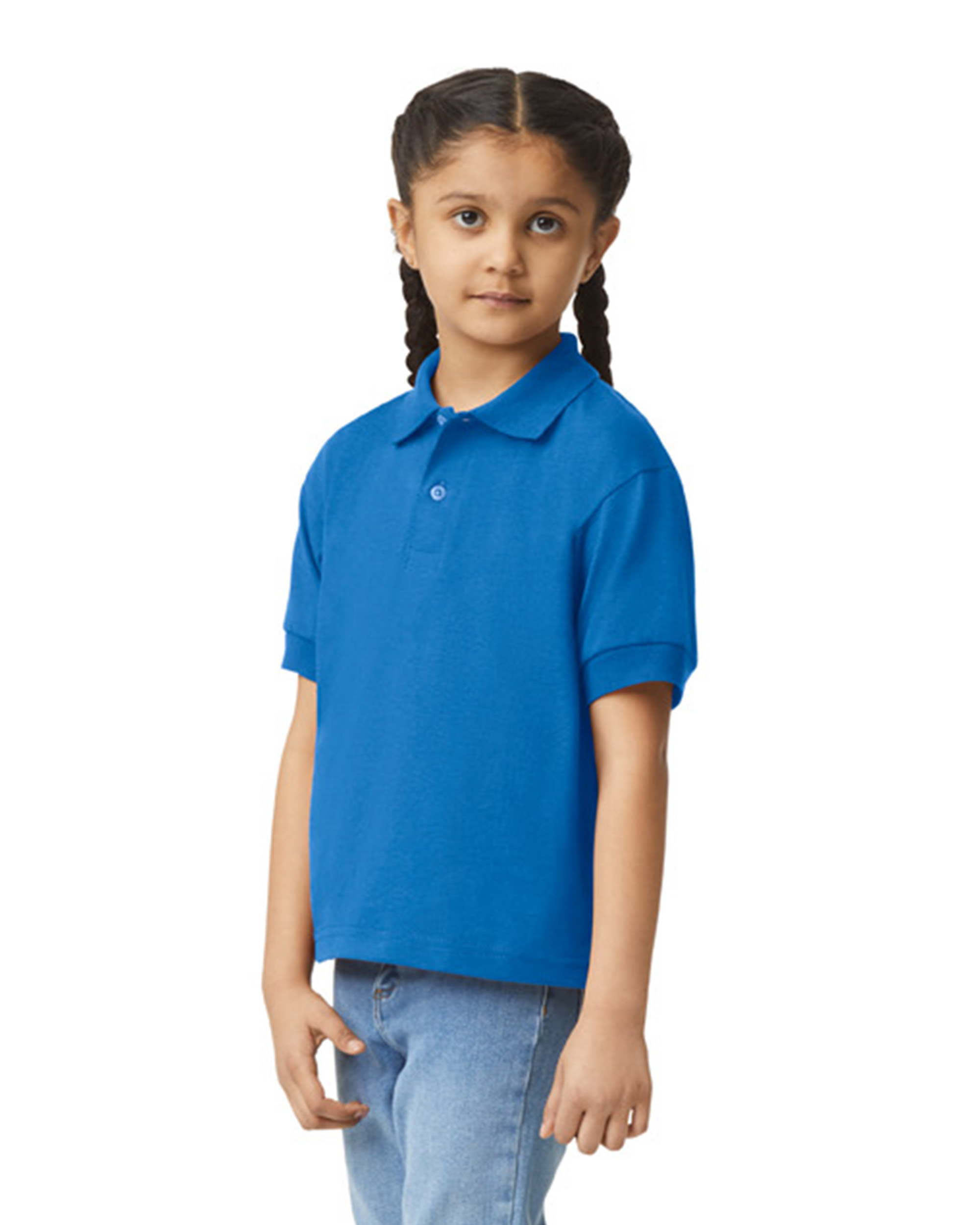 Toddler girl royal shop blue polo shirt