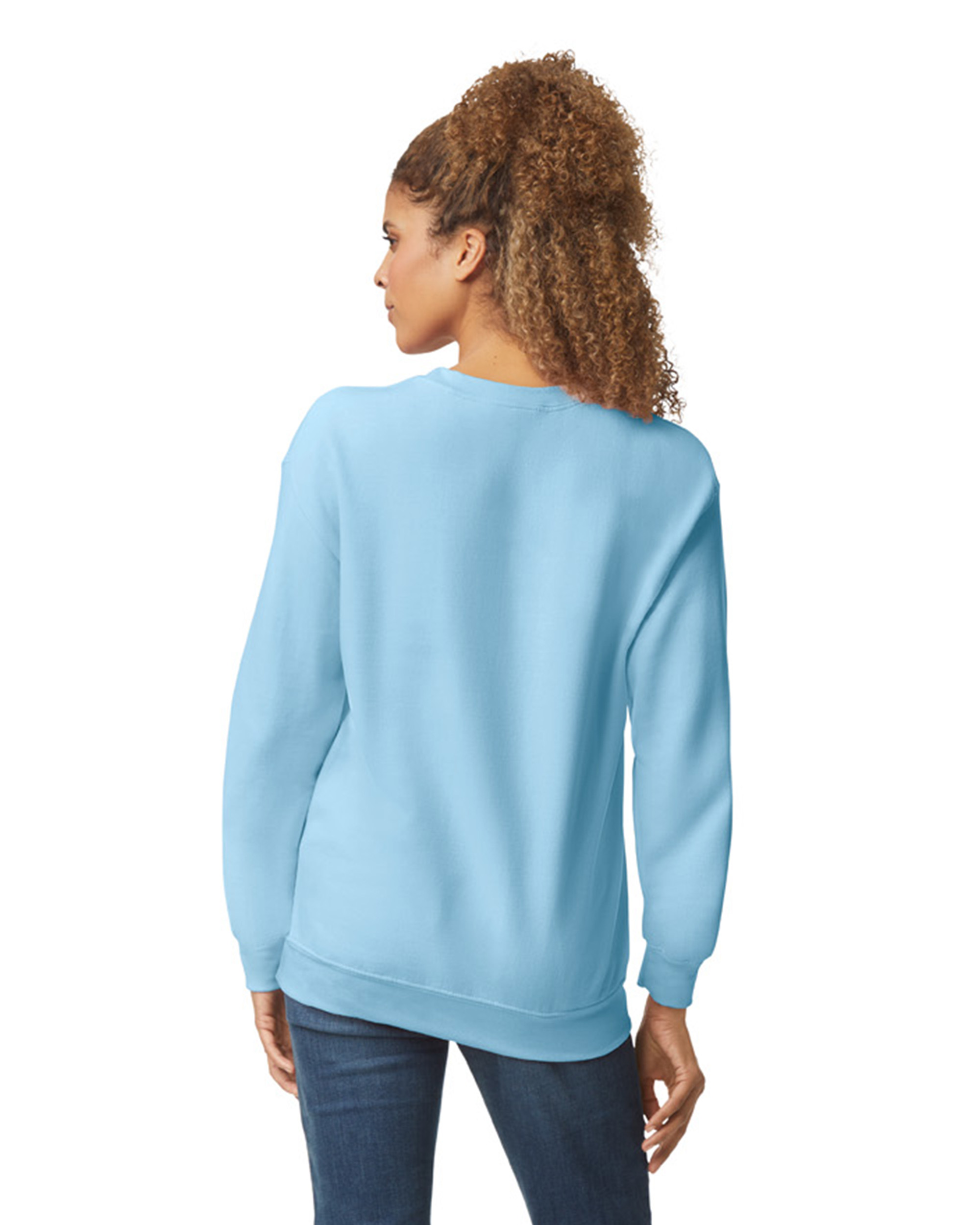 Light blue gildan online crewneck