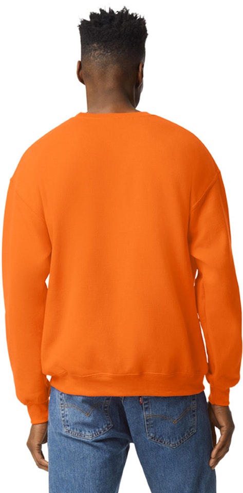 Gildan 18000 Jiffy Safety 50/50 Oz., High Sweatshirt Adult Heavy Orange 8 Viz | Blend™ Fleece Crew Adult Shirts