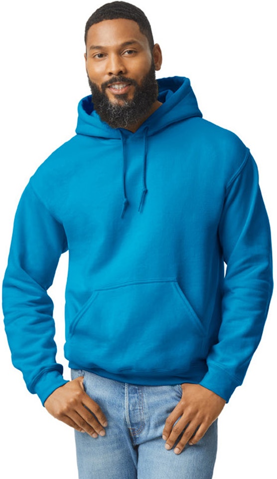 Gildan G185 Adult Heavy Blend™ 8 oz., 50/50 Hooded Sweatshirt–Black (3XL)