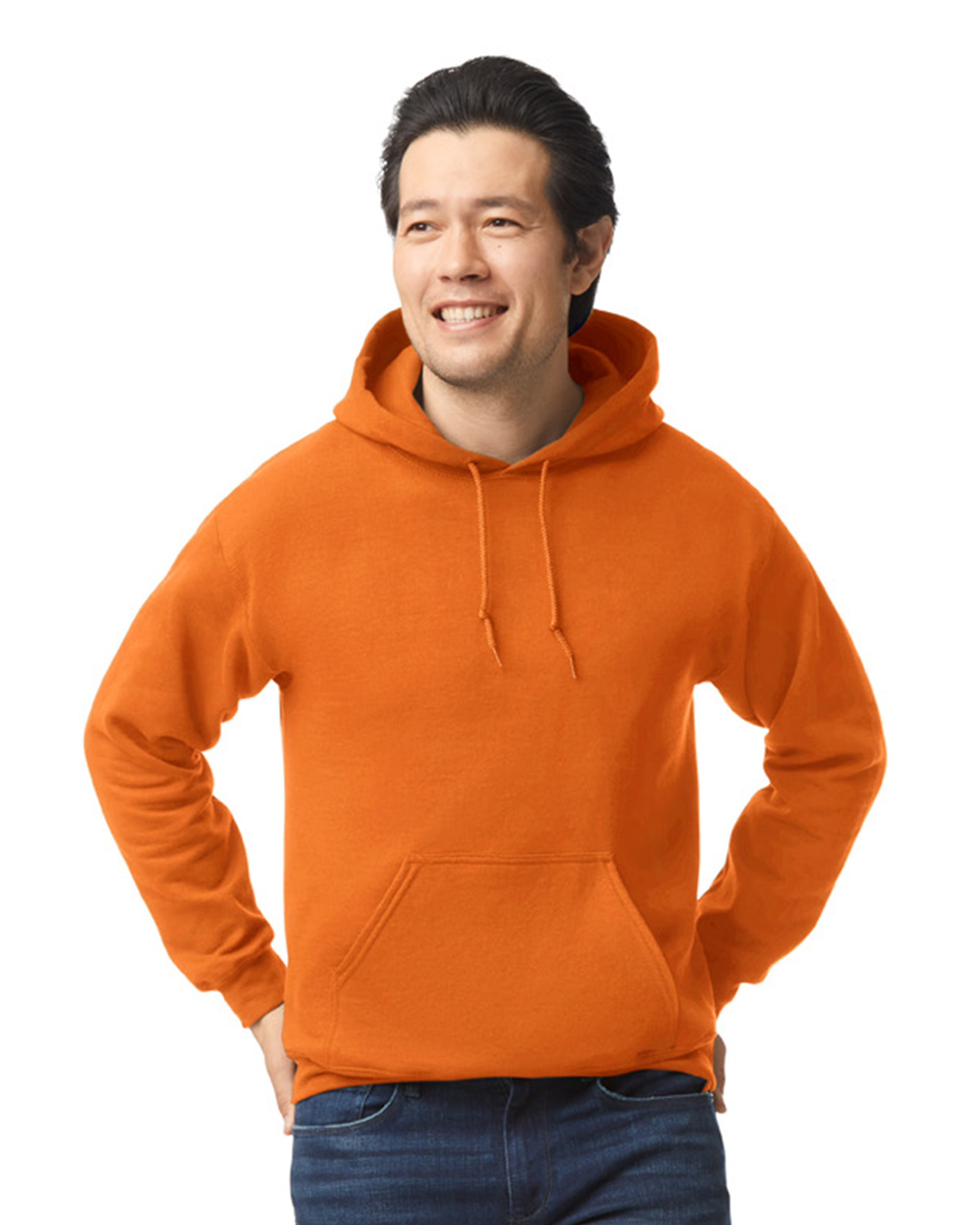 Gildan 18500 Hoodie High Viz Safety Orange Adult Heavy Blend 8 Oz