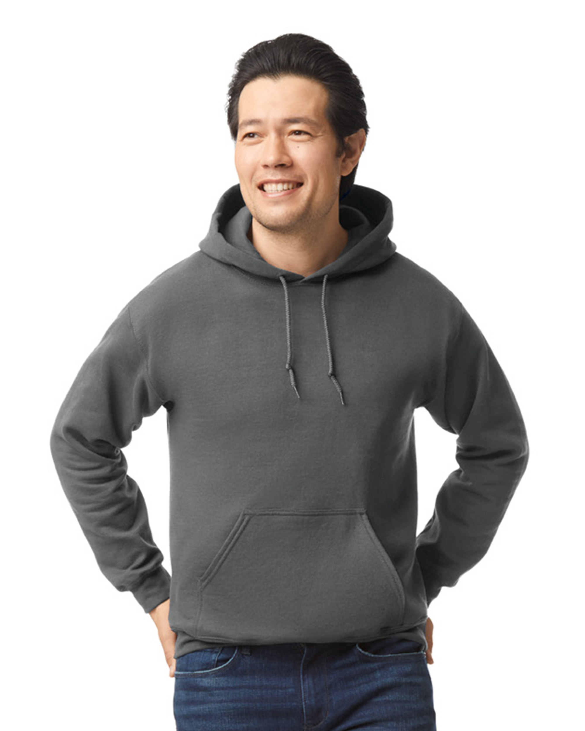 Gildan charcoal grey hoodie sale