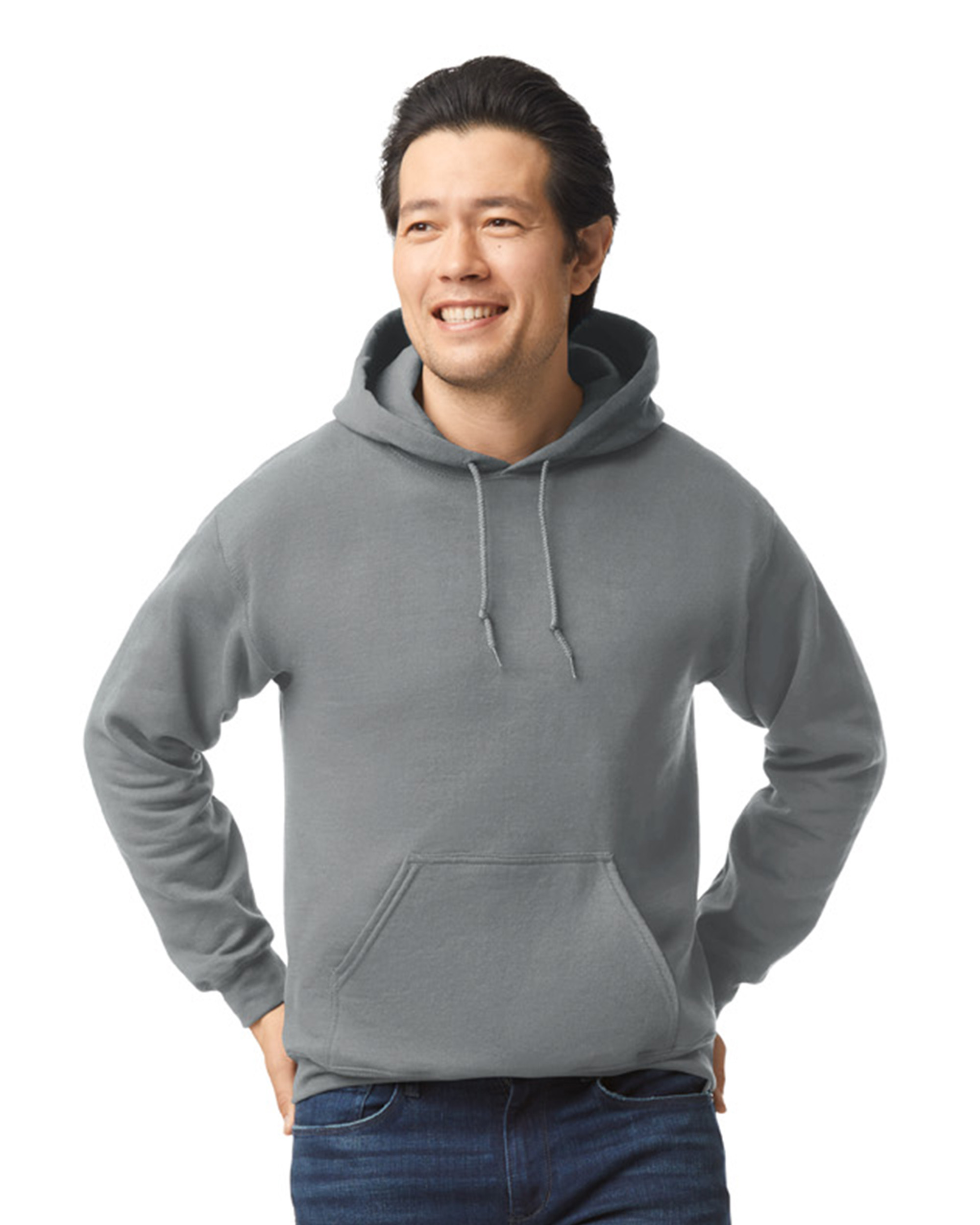 Gildan 18500 Hoodie Graphite Heather Adult Heavy Blend™ 8 Oz., 50/50 Hood |  Jiffy Shirts