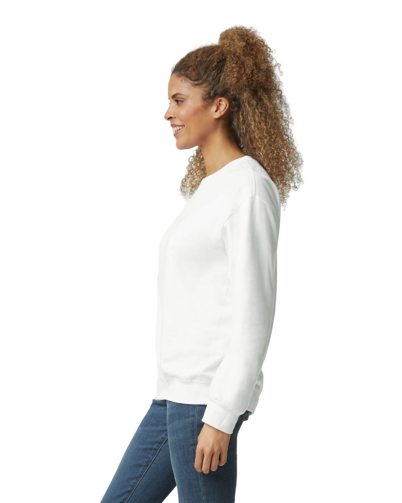 Gildan 18000 Sweatshirt White Adult Heavy Blend™ Adult 8 Oz., 50/50 Fleece  Crew | Jiffy Shirts