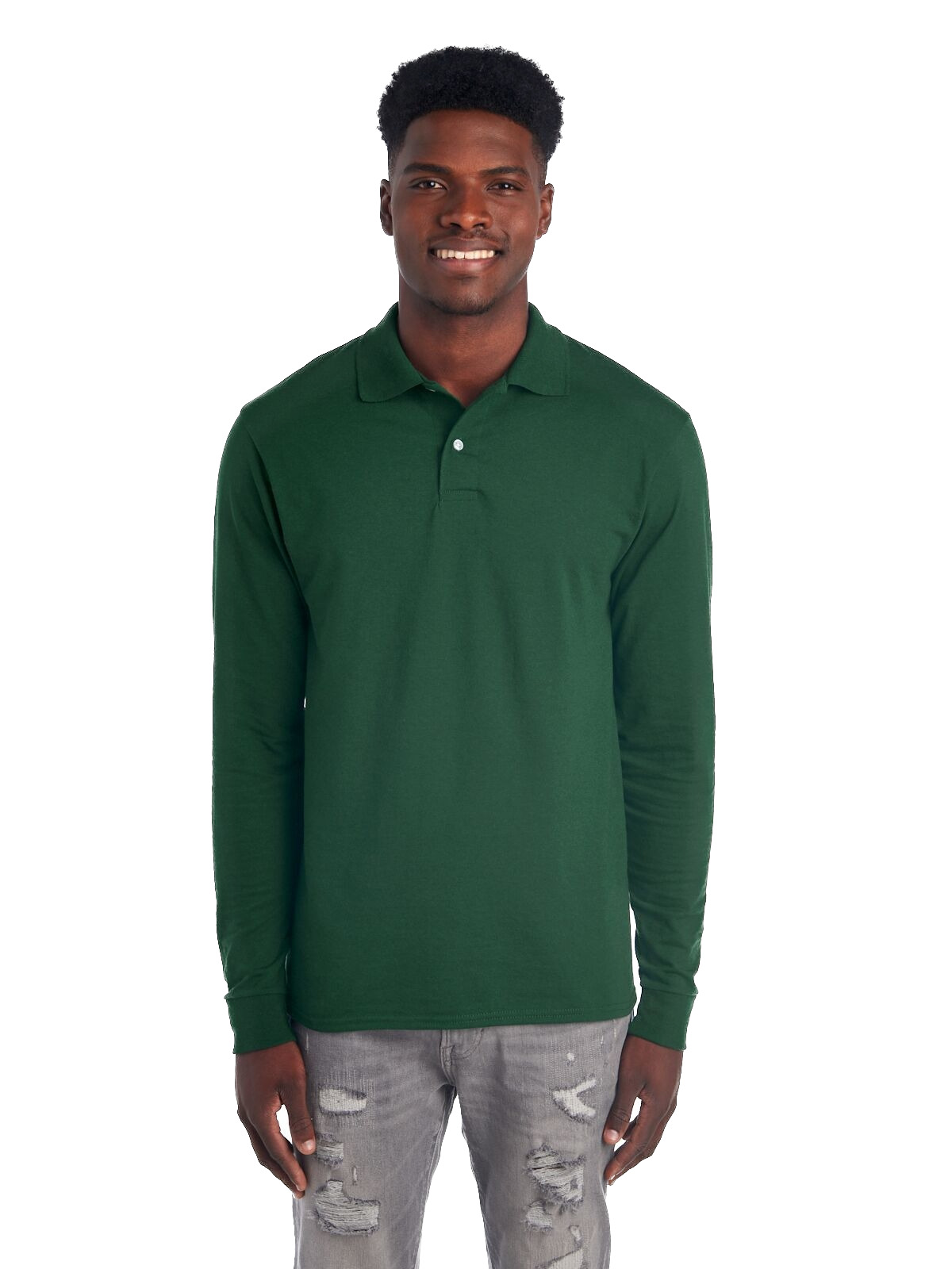 Jerzees long clearance sleeve polo shirts