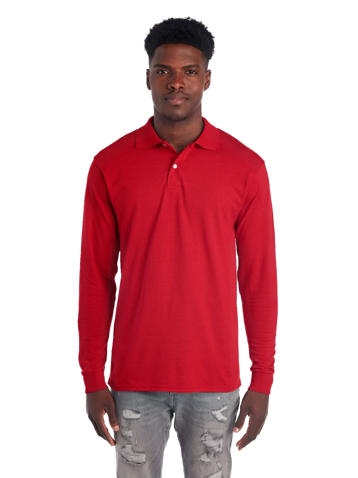 Jerzees long 2024 sleeve polo shirts