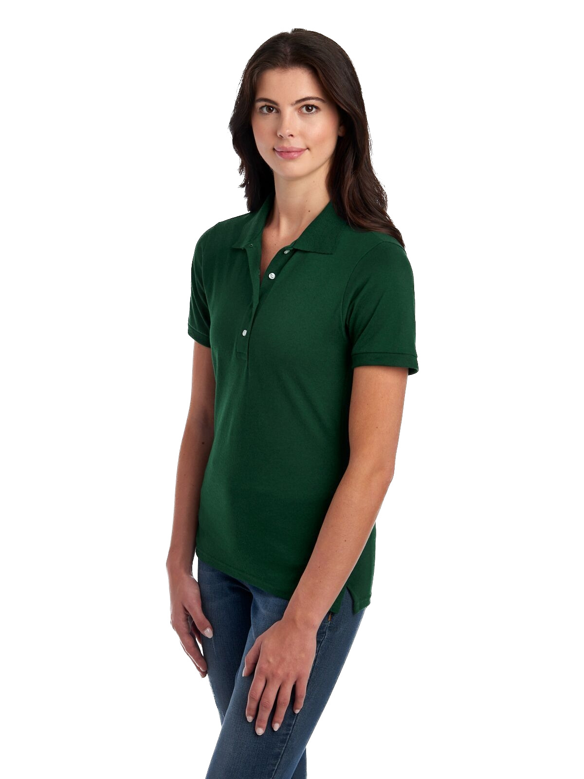 Forest green polo cheap shirt womens