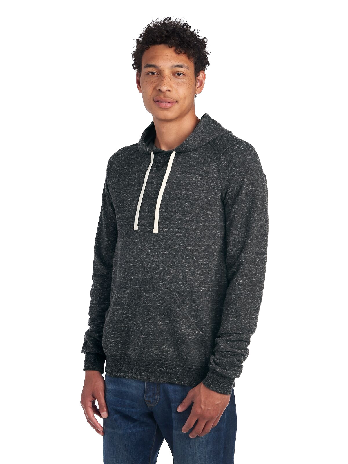 Jerzees 90 Mr Adult 7.2 Oz., Snow Heather Raglan Hood | Jiffy Shirts