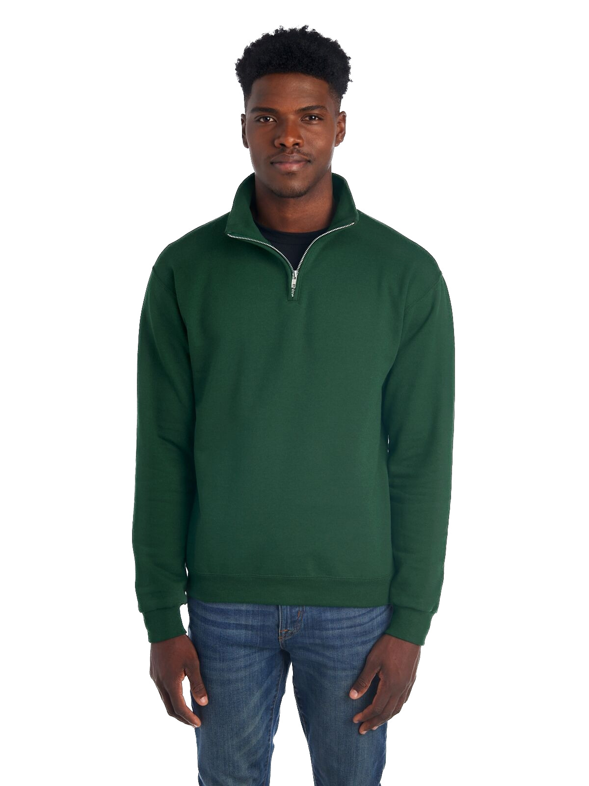 Adult 8 oz. NuBlend® Quarter-Zip Cadet Collar Sweatshirt