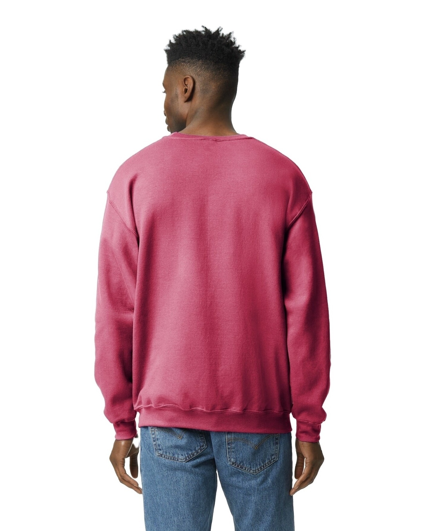 Gildan 18000 Sweatshirt Heather Sport Scarlet Red Adult Heavy Blend™ Adult  8 Oz., 50/50 Fleece Crew | Jiffy Shirts
