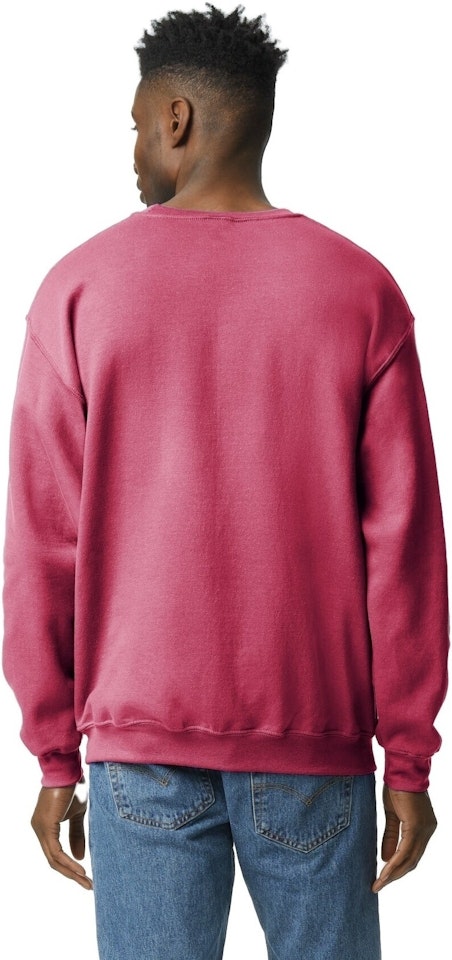 Gildan Heather Sport Scarlet Red Basic Sweat Sweater Jumper Sweatshirt Men