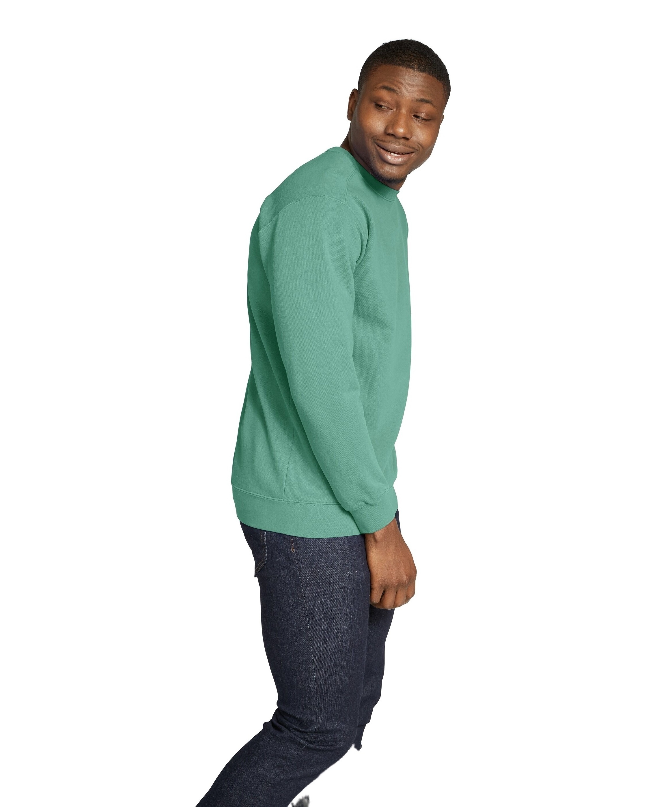 Light green store crew neck