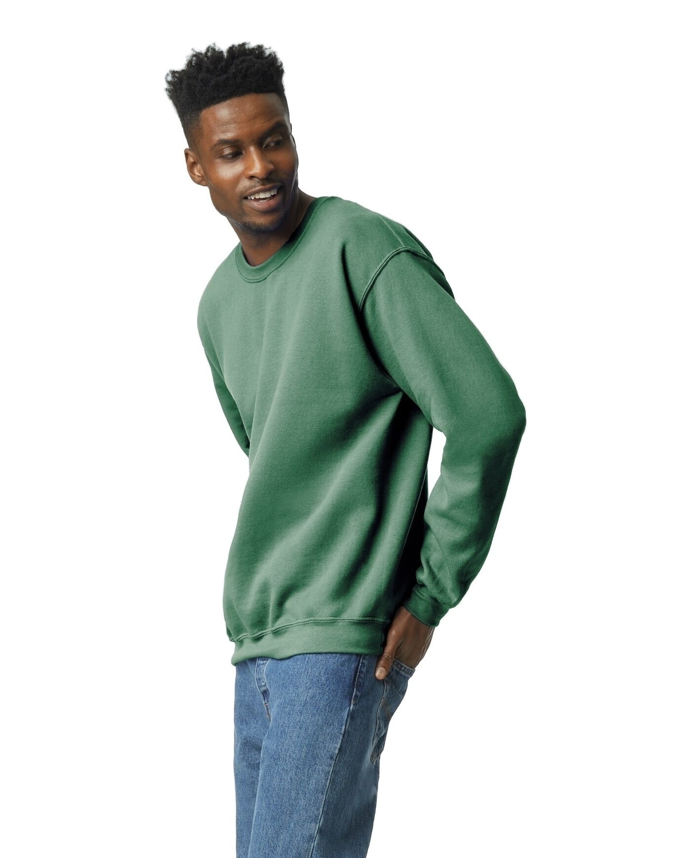 Heathered crew shop neck sweatshirt