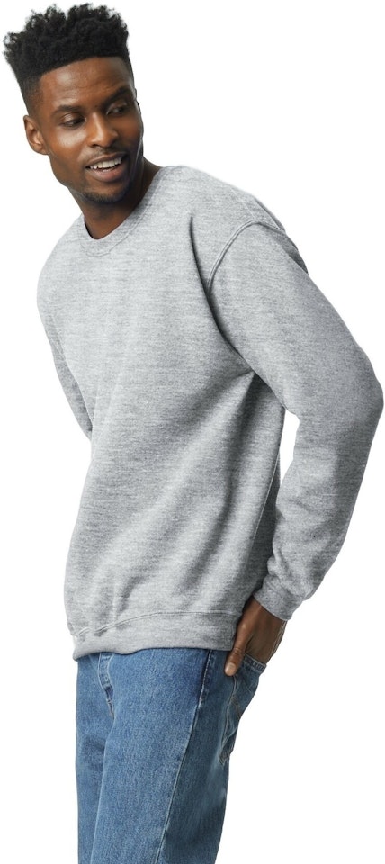 Gildan Men's Fleece Crewneck Sweatshirt, White Small