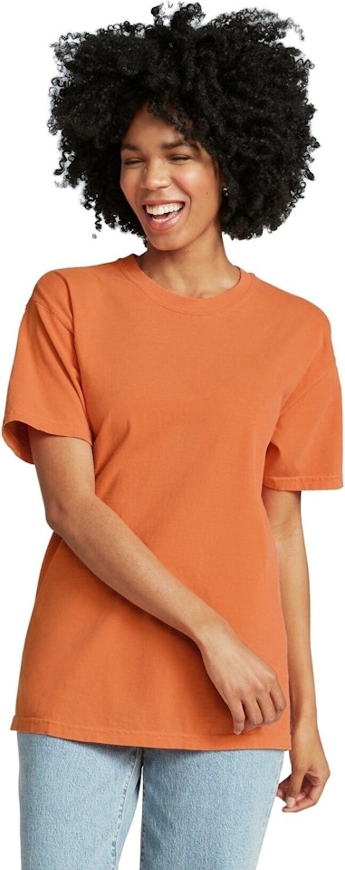 Comfort Colors - Garment Dyed T-Shirt with Logo Sz Large New ORANGE NWOT