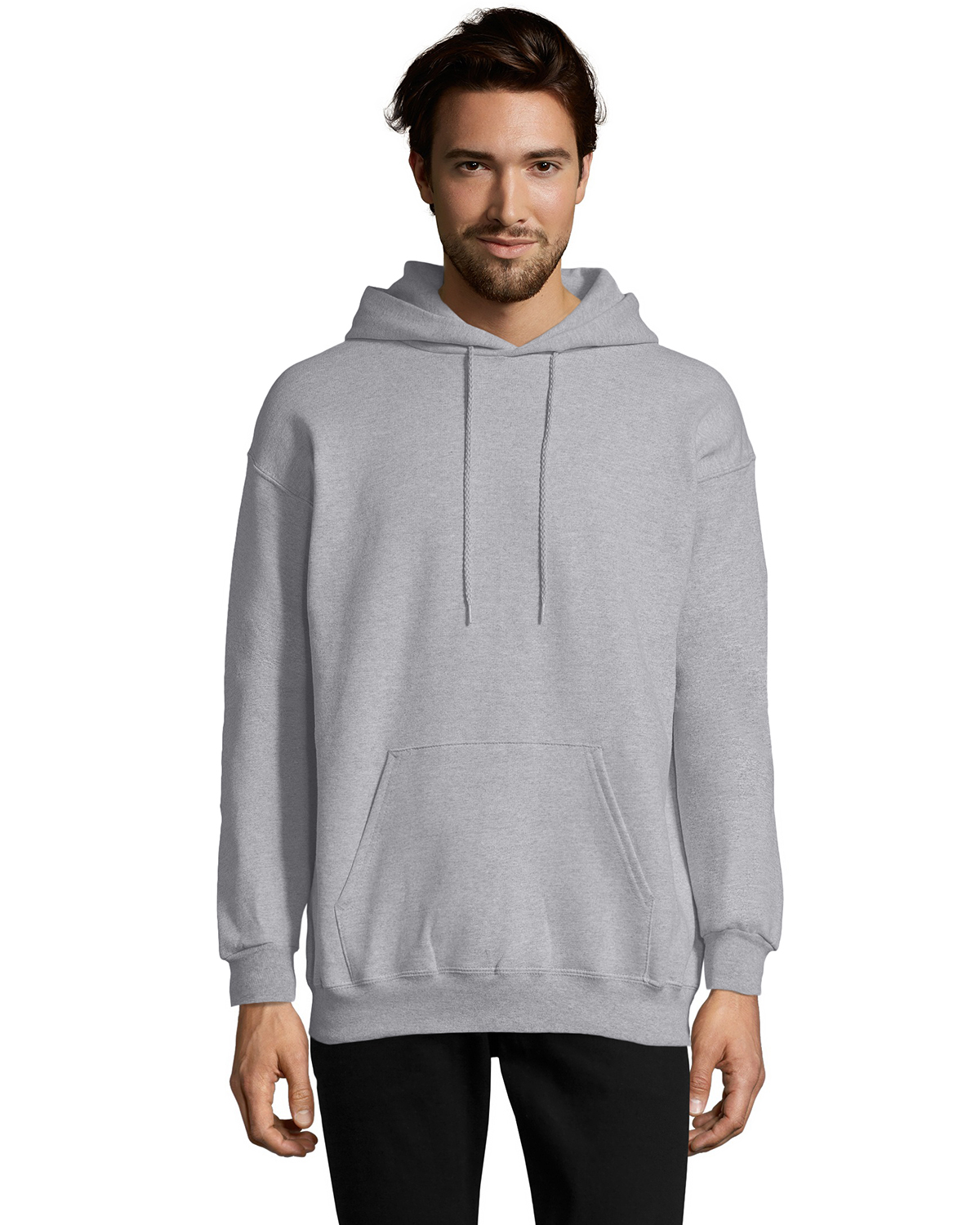 Hanes F170 White 9.7 oz. Ultimate Cotton® 90/10 Pullover Hoodie 