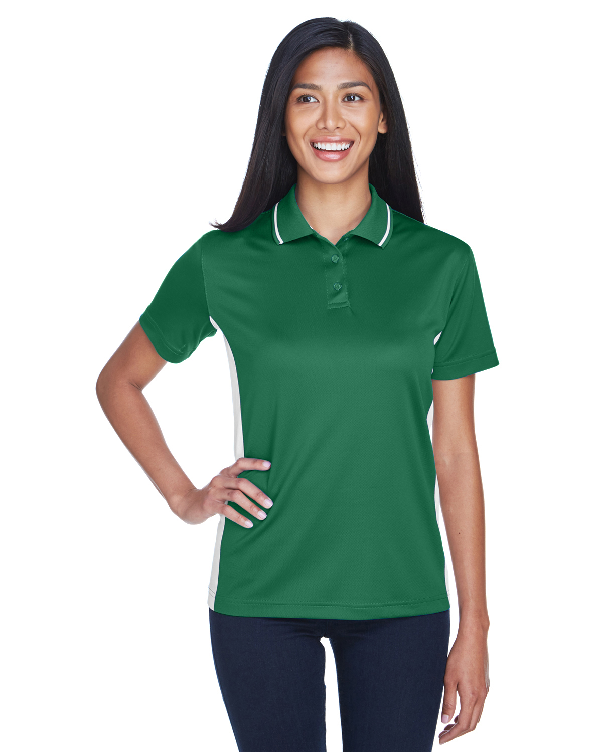 Women's forest shop green polo shirts