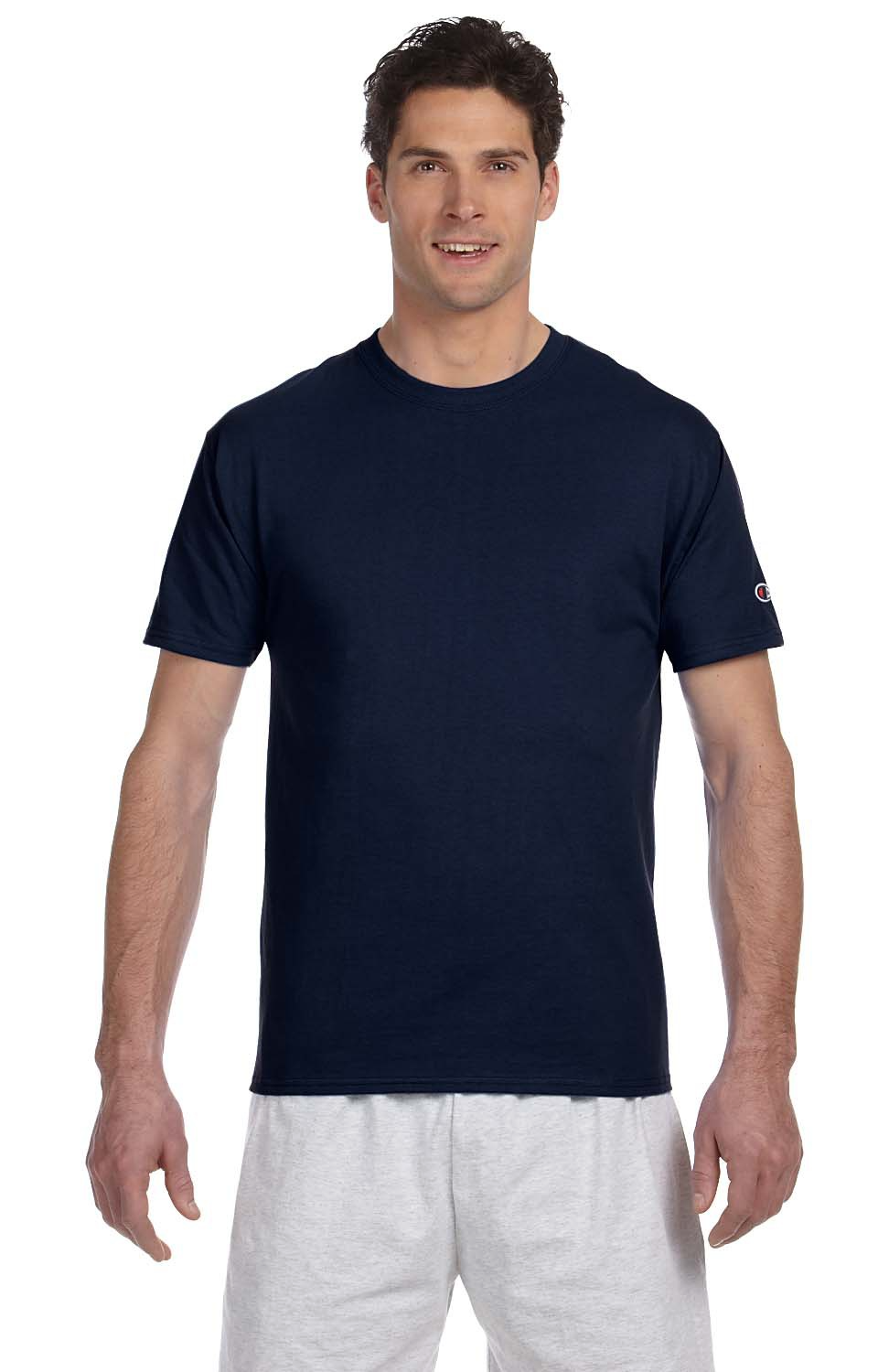 navy blue champion t shirt