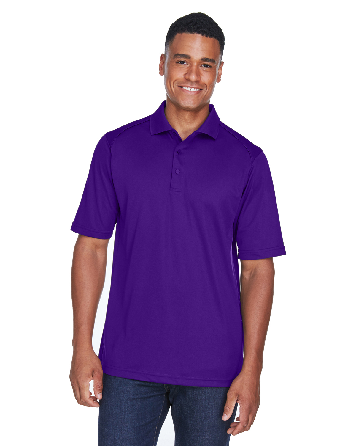 4X Campus Purple Shield Mens Performance Snag Protection Short Sleeve Polo Shirt