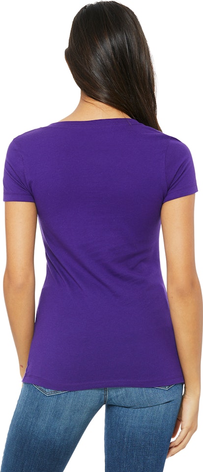 Download Bella + Canvas B6035 Team Purple Ladies' Jersey Short ...