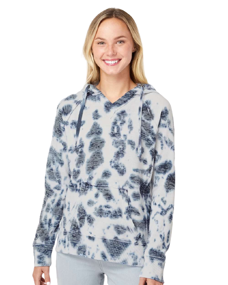MV Sport W1162J1 Women's Courtney Burnout V-Notch Hooded Sweatshirt |  JiffyShirts