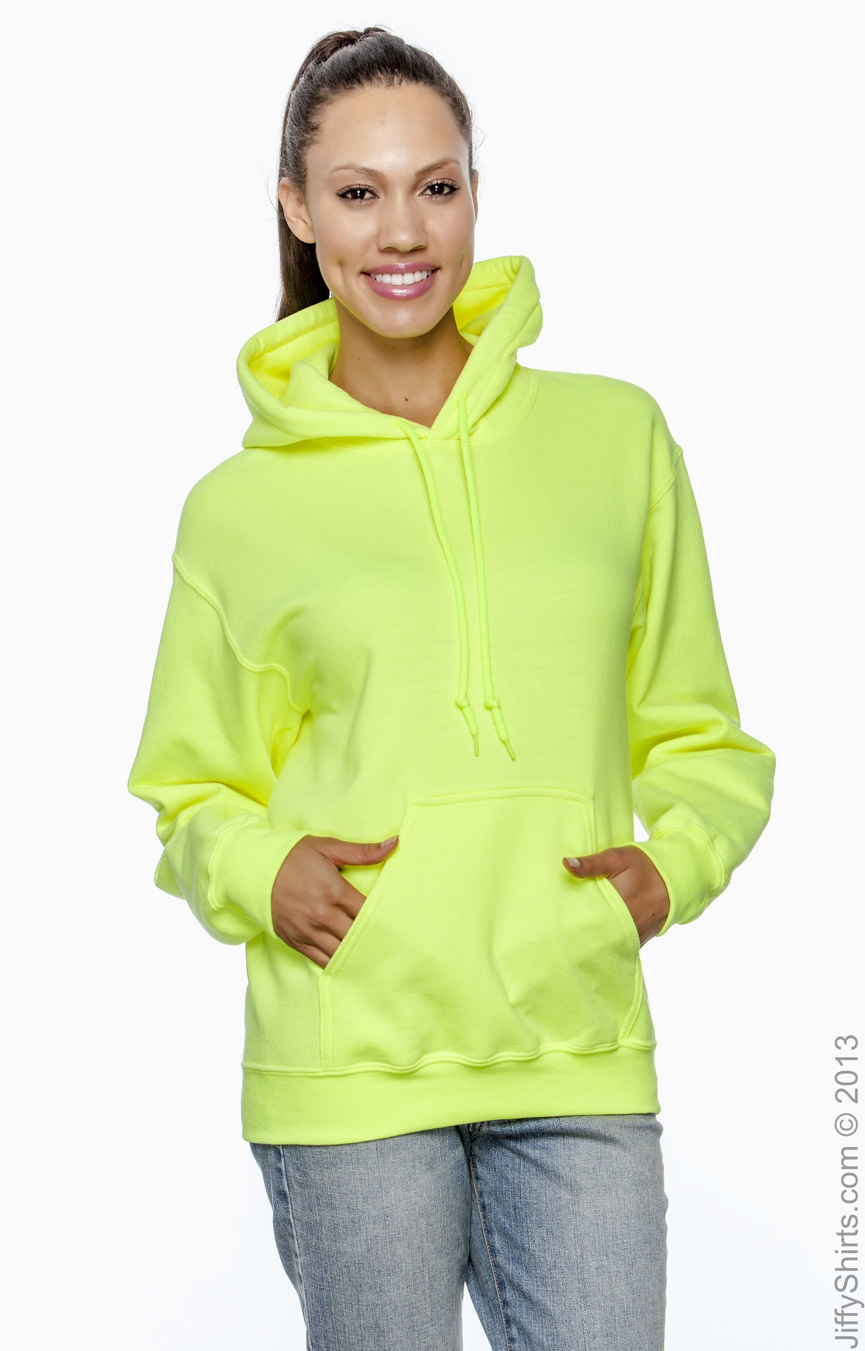 Gildan Adult DryBlend Performance Hooded Sweatshirt Sfty Green