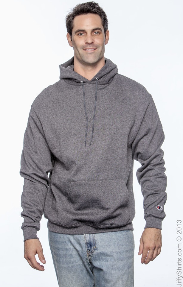 Champion S700 Charcoal Heather Adult 9 oz. Double Dry Eco® Pullover Hood |