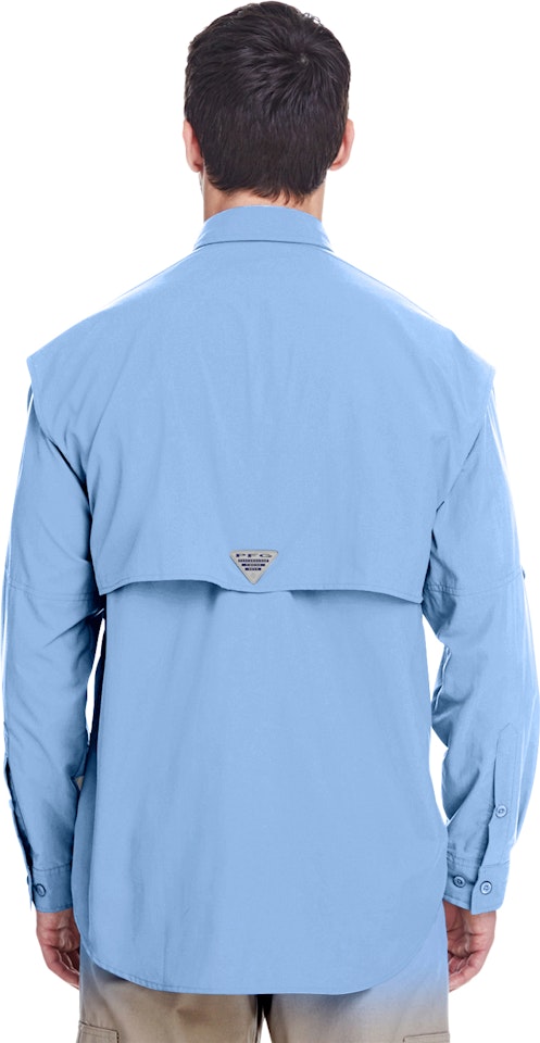 Columbia Men's PFG Bahama Button Down Shirt, XXS, Blue