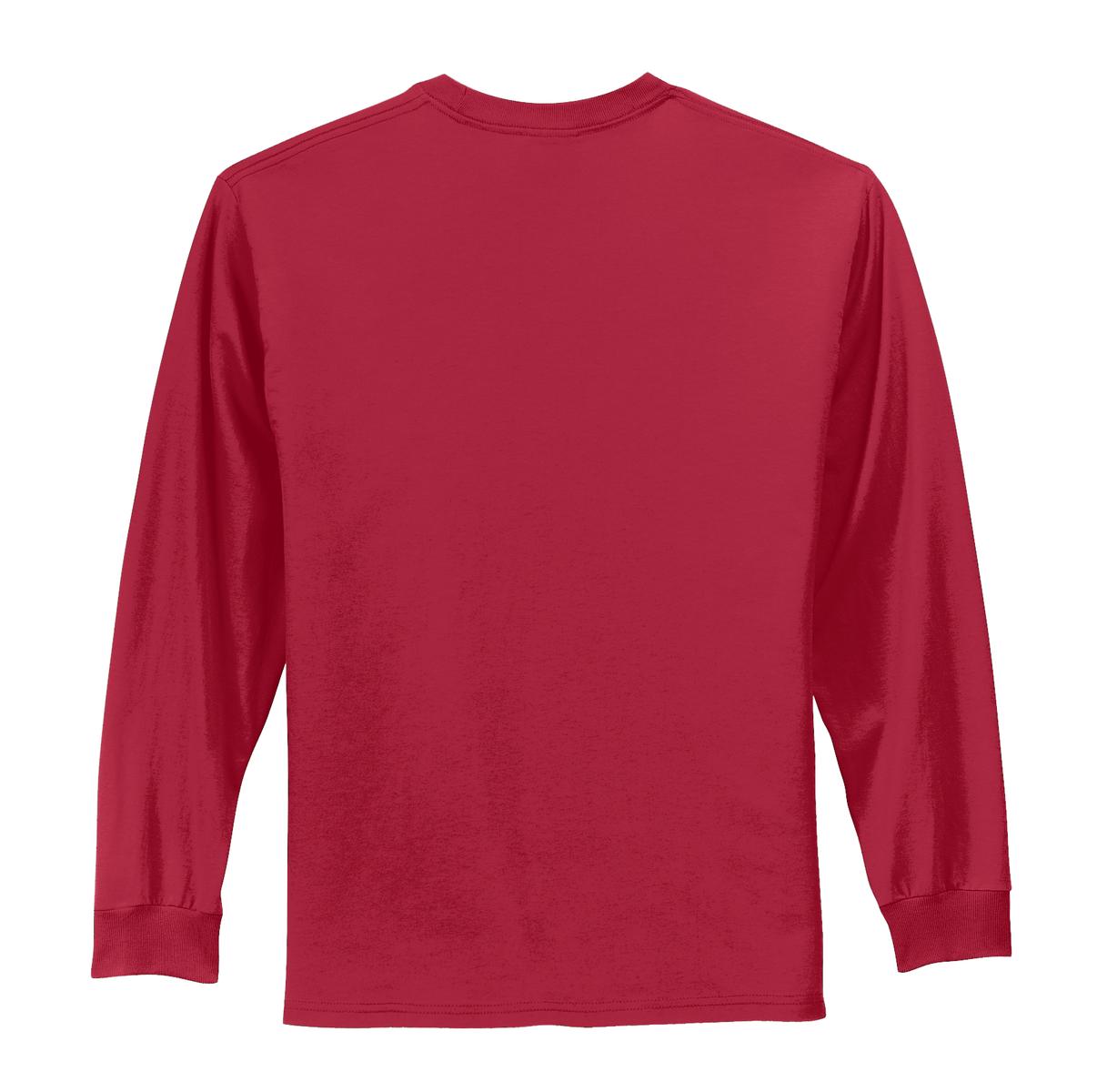 Port & Company PC61LST Red Unisex Tall Long Sleeve Essential Tee ...